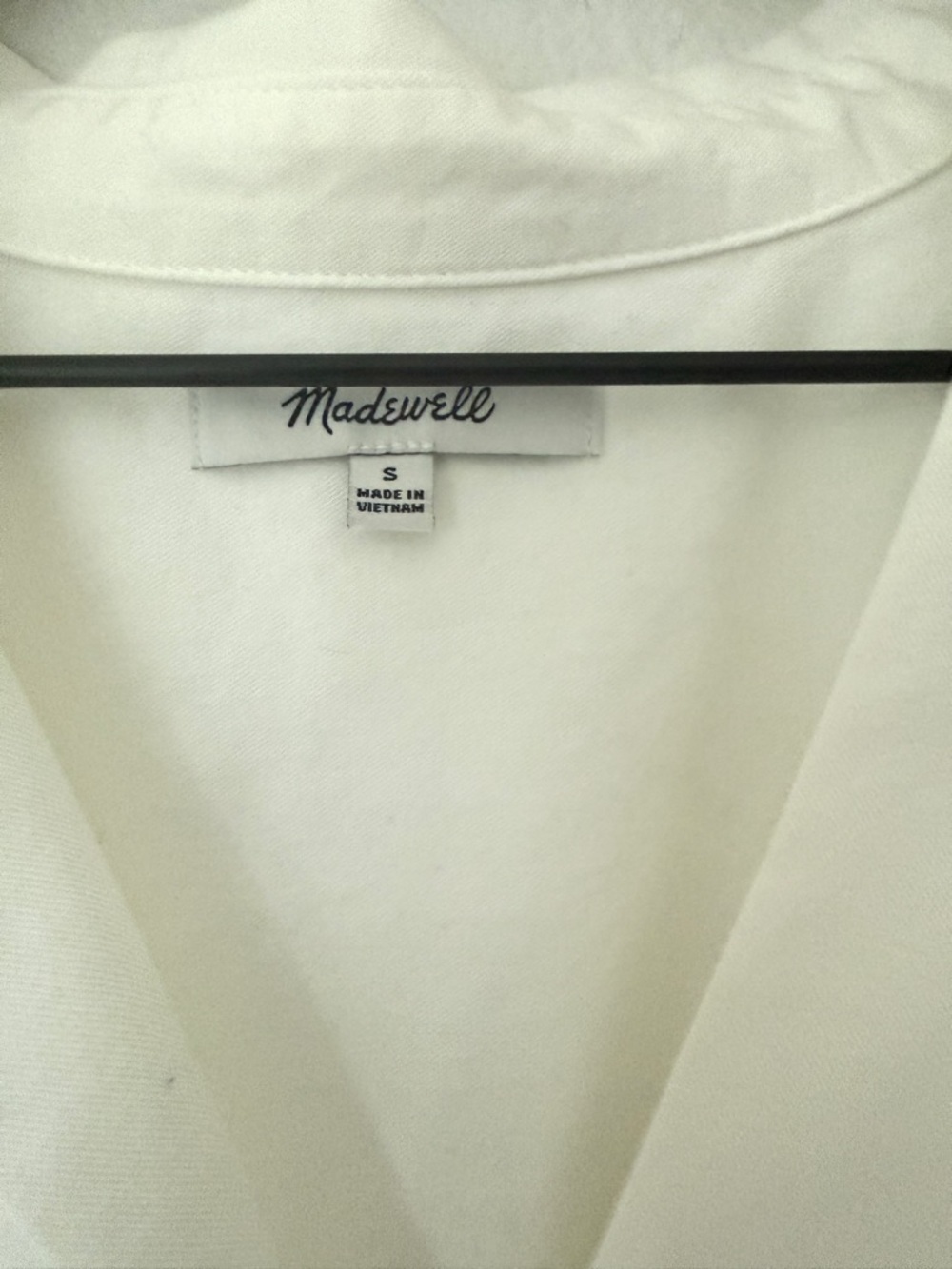 Madewell Courier Button-Back Blouse in pure white - small - like new - Picture 7 of 10